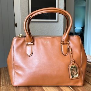 Brown leather Lauren Ralph Lauren Satchel
